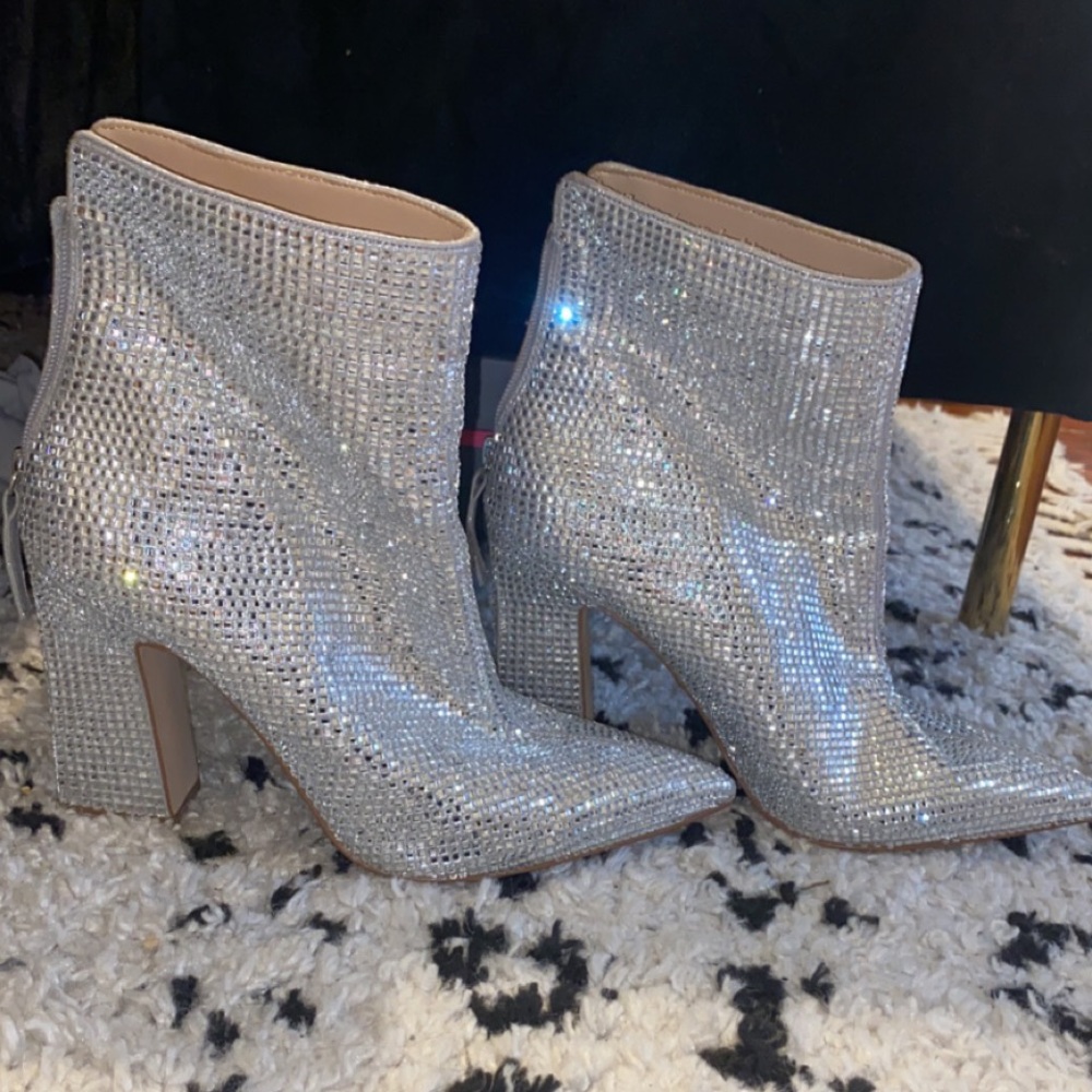 Worn Once Steve Madden Rhinestone Booties